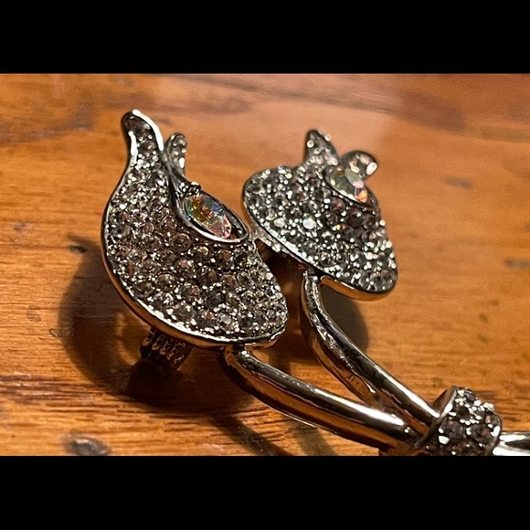 ALFRED SUNG Ornate Rhinestone Brooch BLING ☀️ - Picture 3 of 16